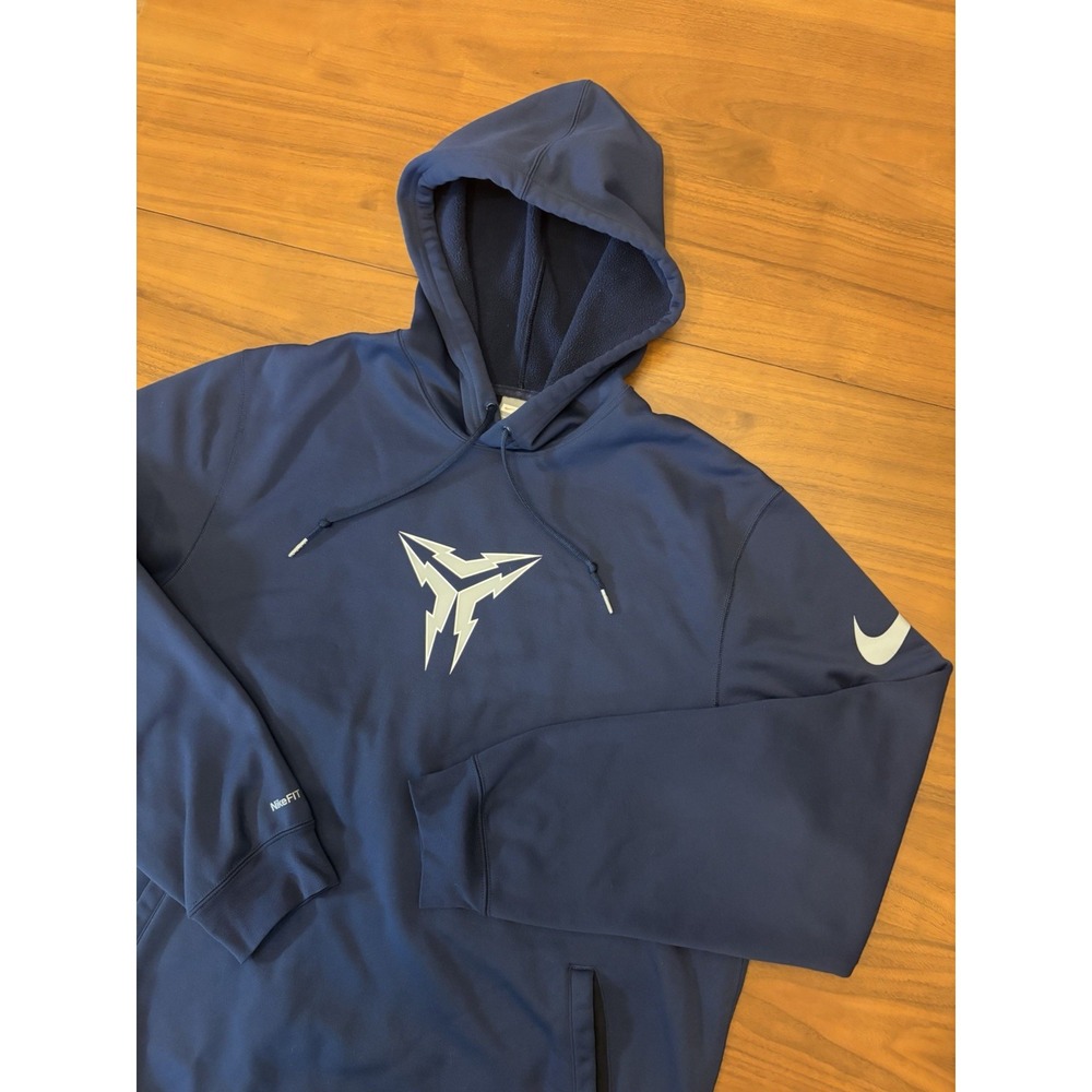 Vintage Nike Kobe Bryant Hoodie Men XL Blue Therma-FIT Pullover 258490 Y2K Mamba